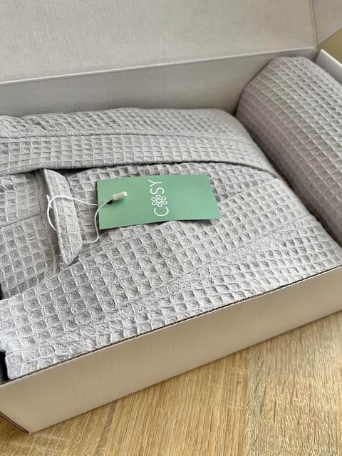 Подарунковий набір "Gentleman’s Comfort" (халат+ рушник), сірий